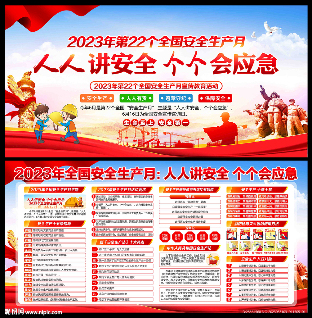 2023安全月展板