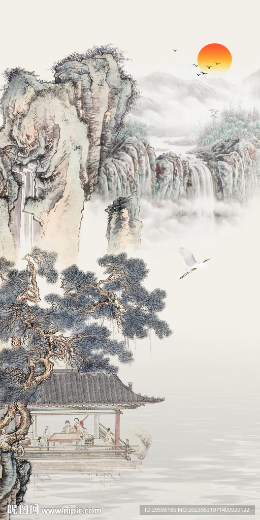 人气 简奢意境山水 tif分层