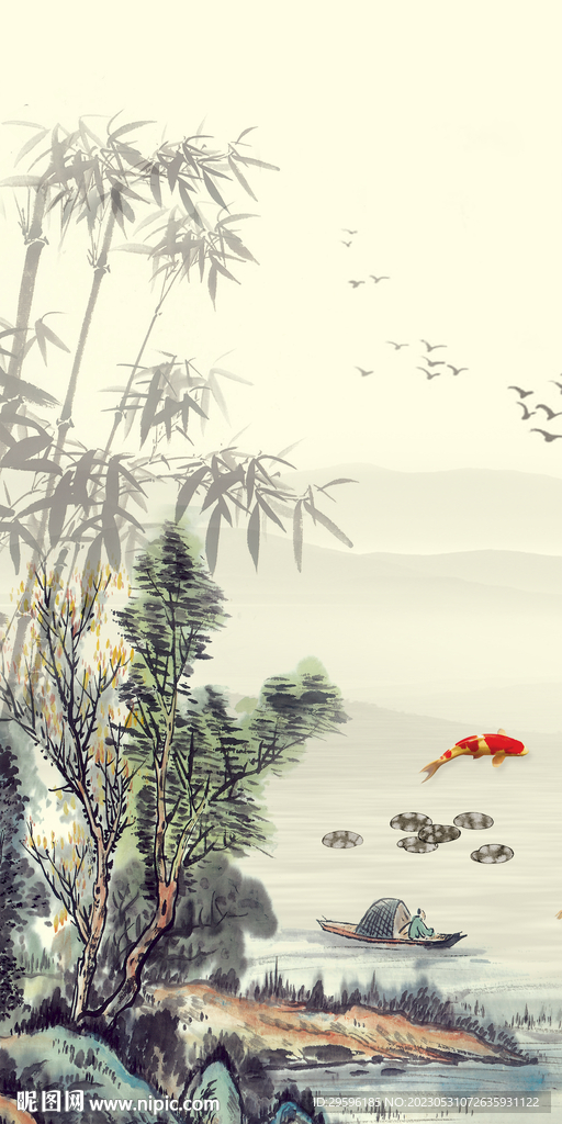 人气 高端意境山水 tif分层