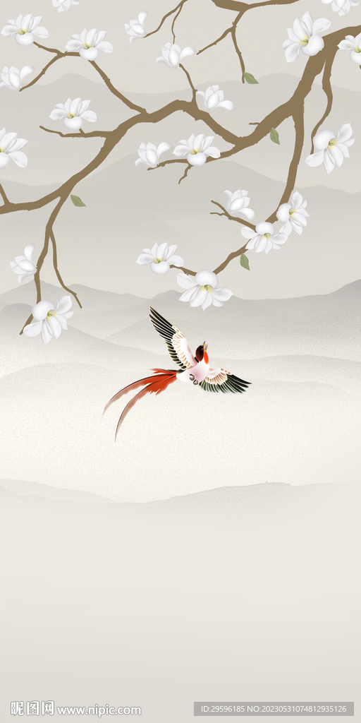 高端 玄关高清山水 Tif分层