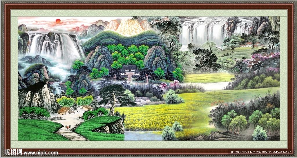 大厅山水画 