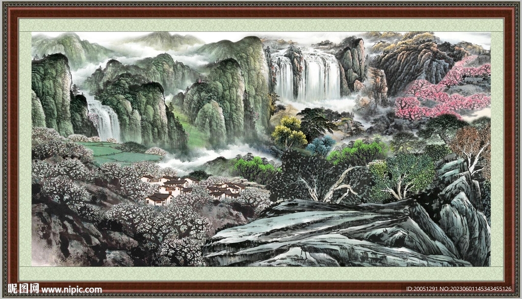 山水中堂画 