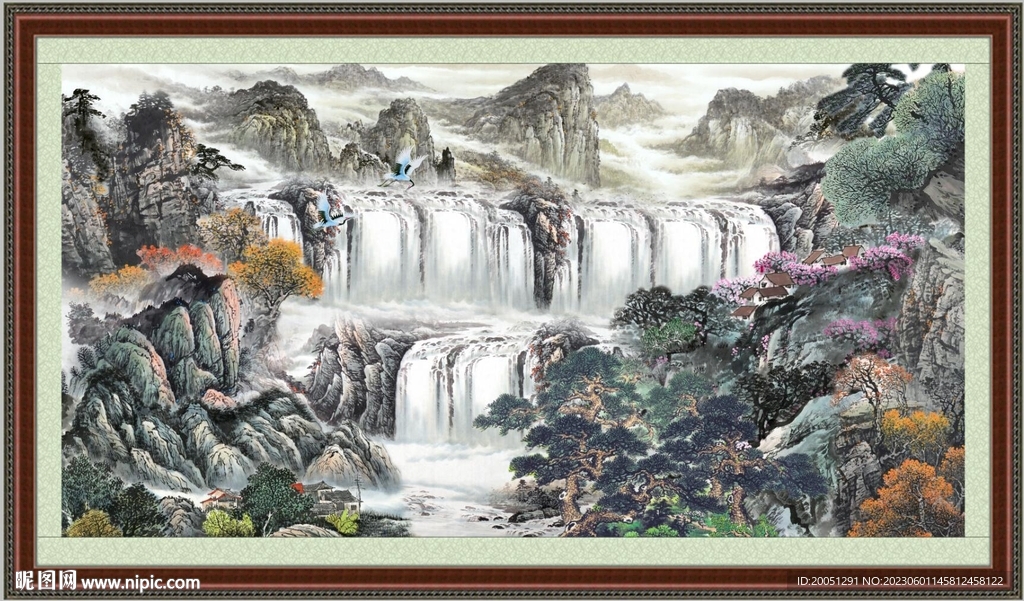 客厅山水画 