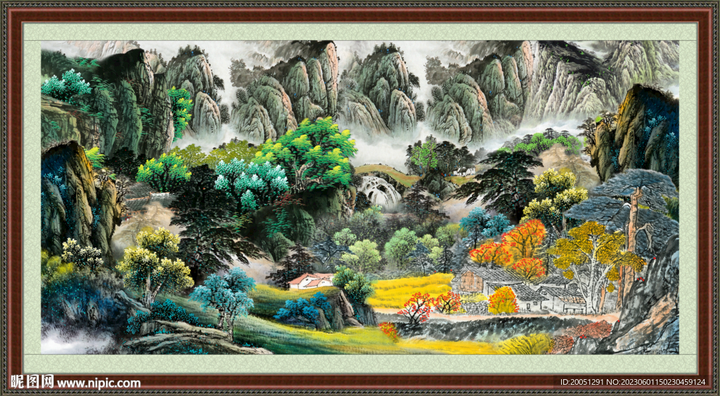 山水中堂画 