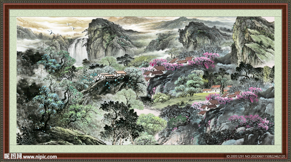 山水中堂画 