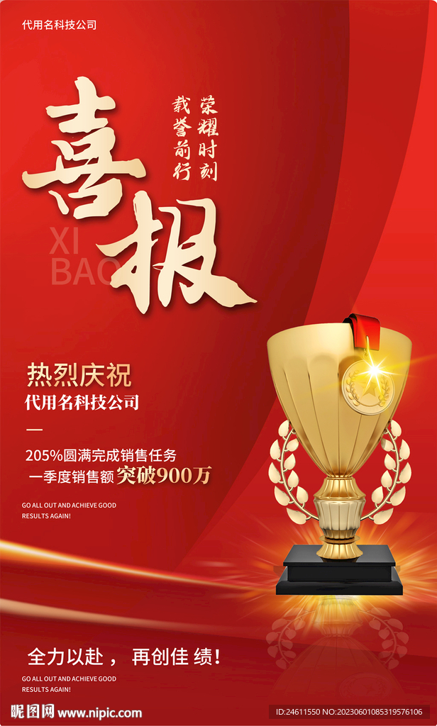 喜报海报