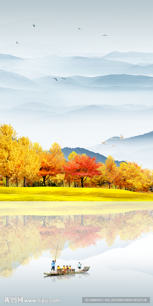 高端 现代新玄关画 TIF分层