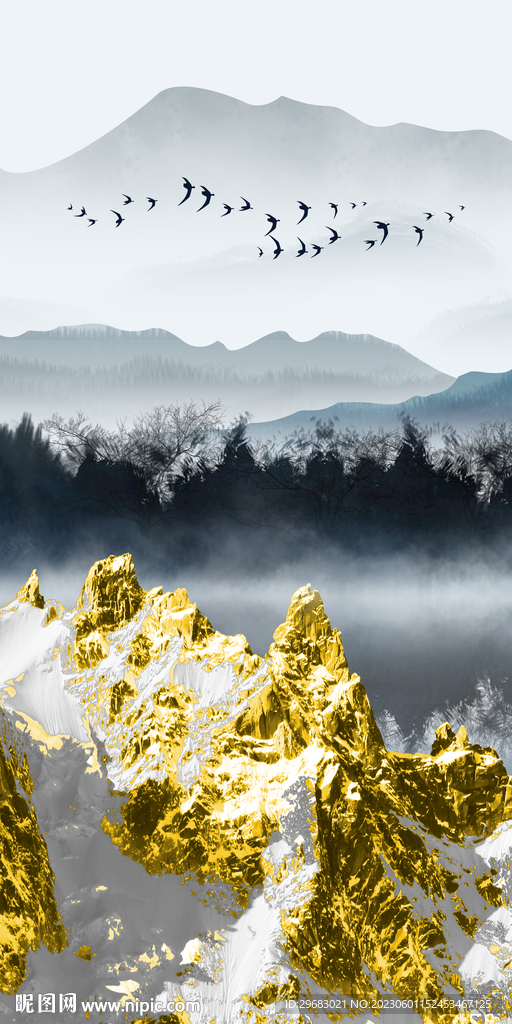 意境 最新山水玄关 TiF分层