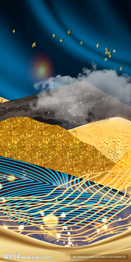 奢华 最新山水玄关 TiF分层