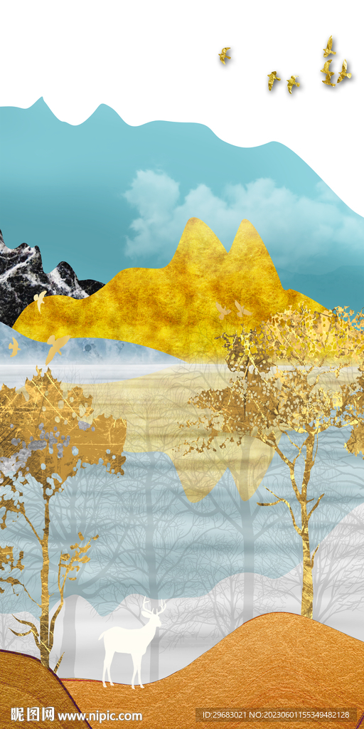 奢华 清晰中式玄关 TiF分层