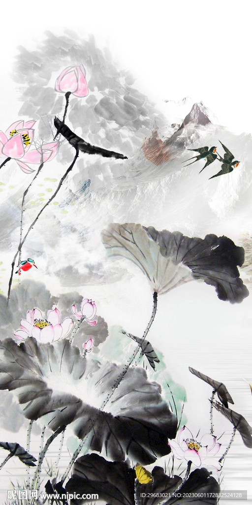 荷花 简约新款玄关 TiF分层