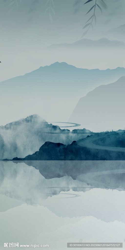 高端 山水新品玄关 TiF分层