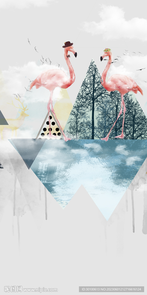 高端 奢华北欧玄关 tIF分层