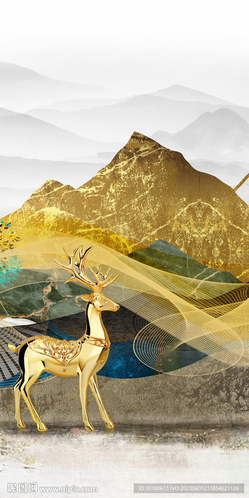 金色 高清北欧玄关 TIF分层