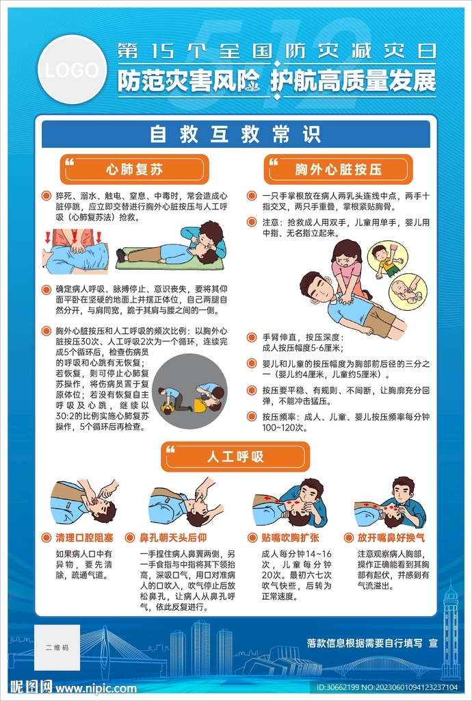 心肺复苏胸外按压人工呼吸挂画