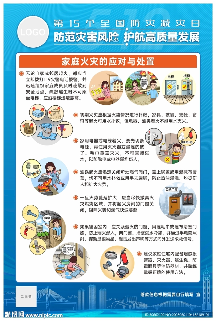家庭火灾的应对与处置挂画