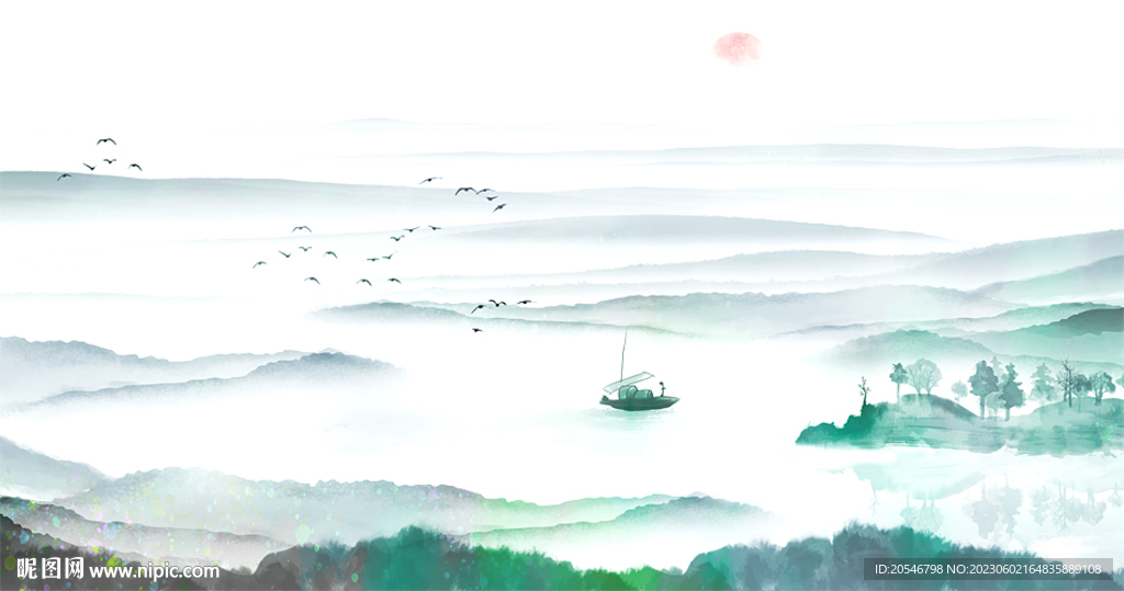 水墨山水画