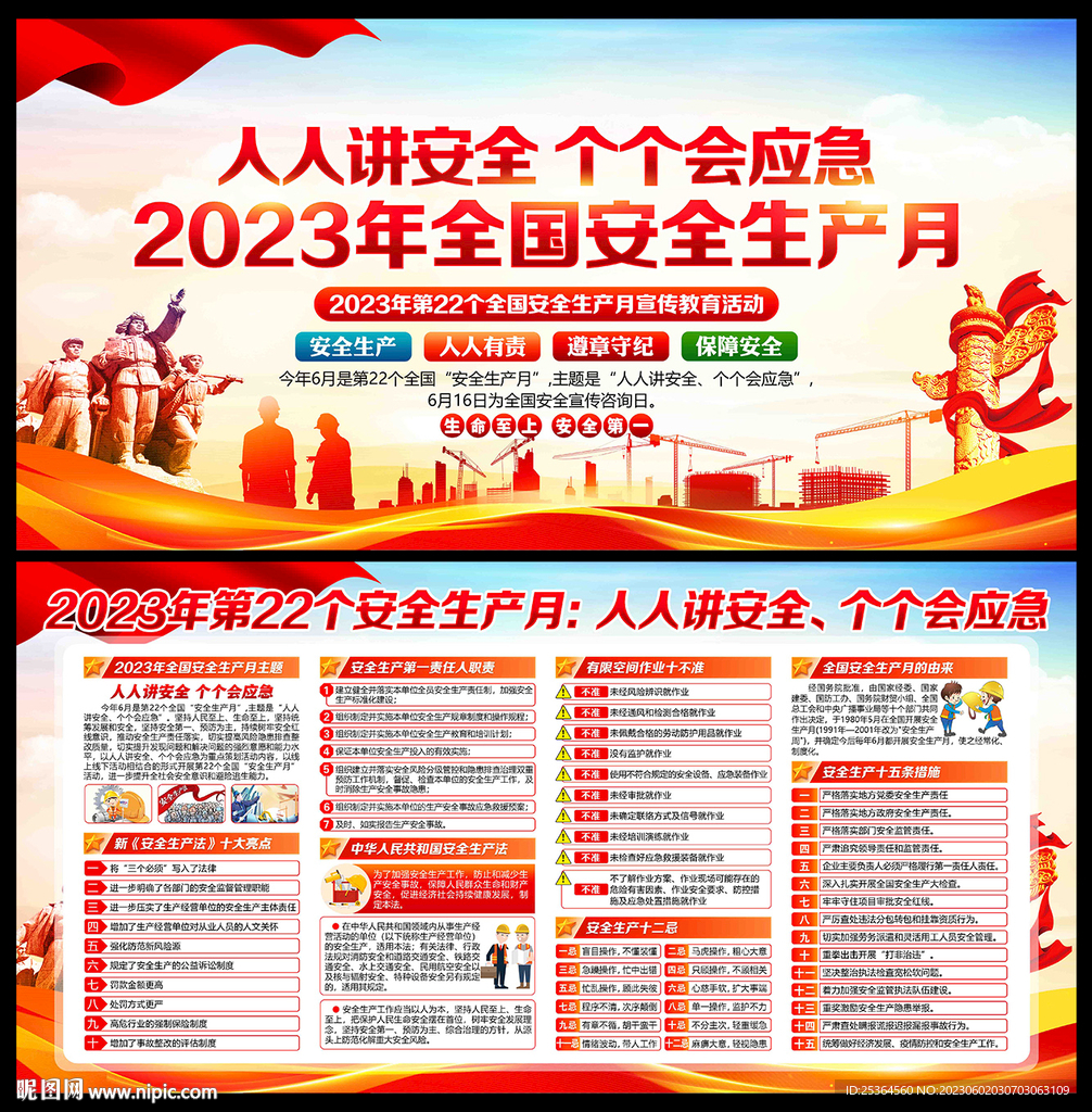 2023年安全月展板