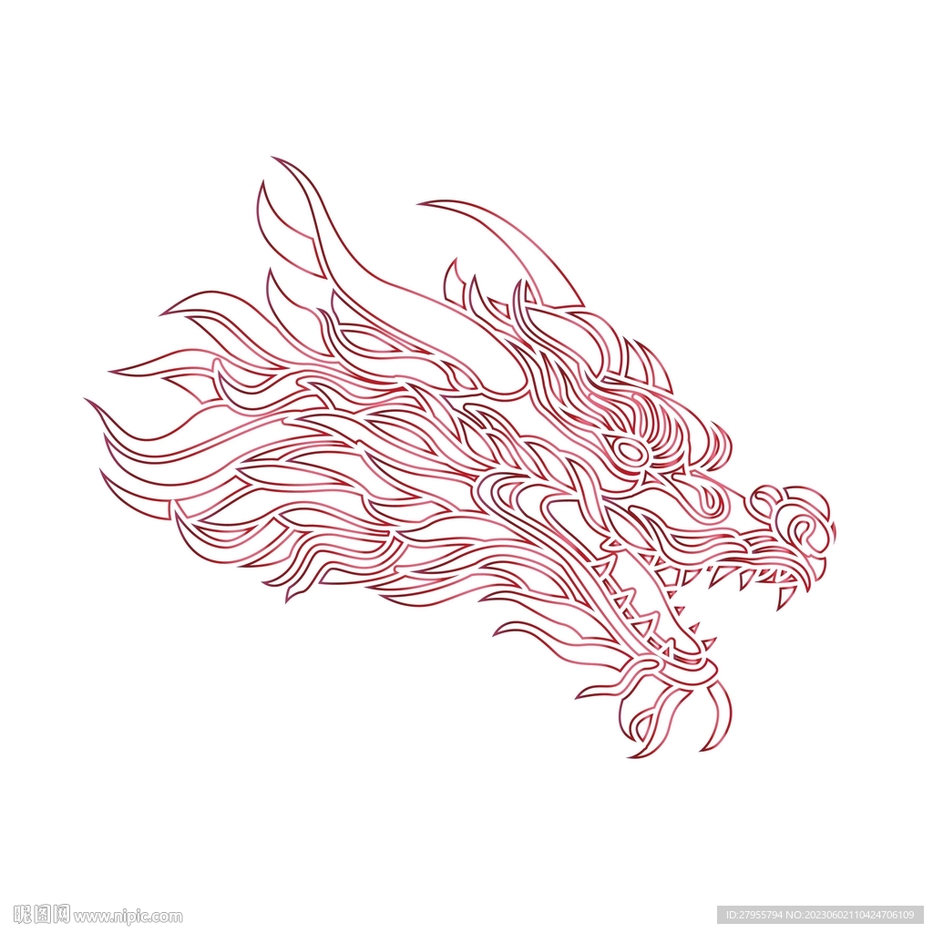 龙头矢量绘画