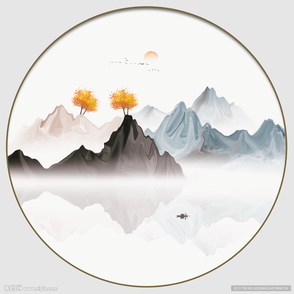 抽象山水画