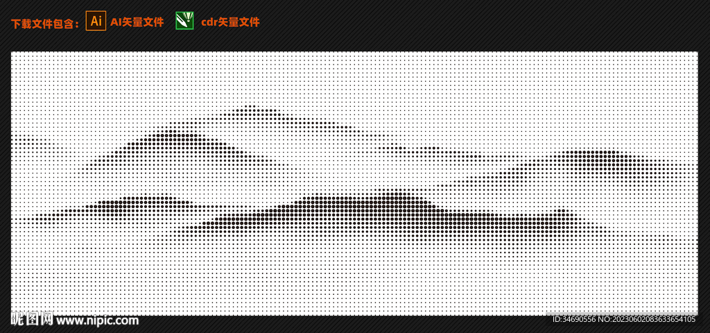 圆点山水激光镂空