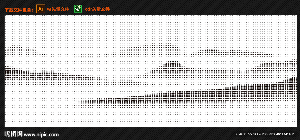 圆点山水激光镂空