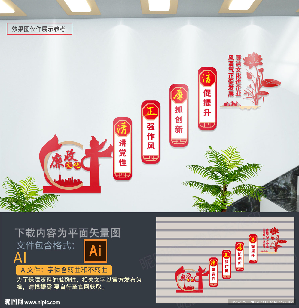 廉洁文化进企业楼梯