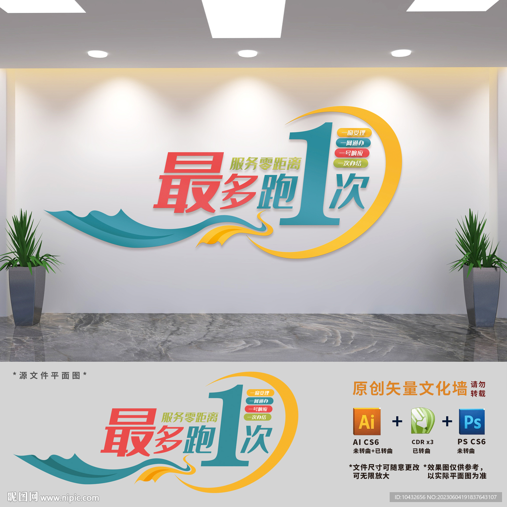 最多跑一次标语文化墙
