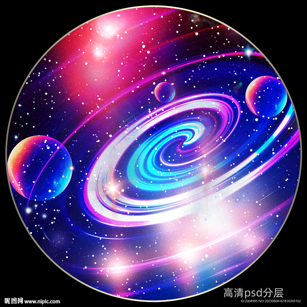 圆形宇宙星空星球吊顶