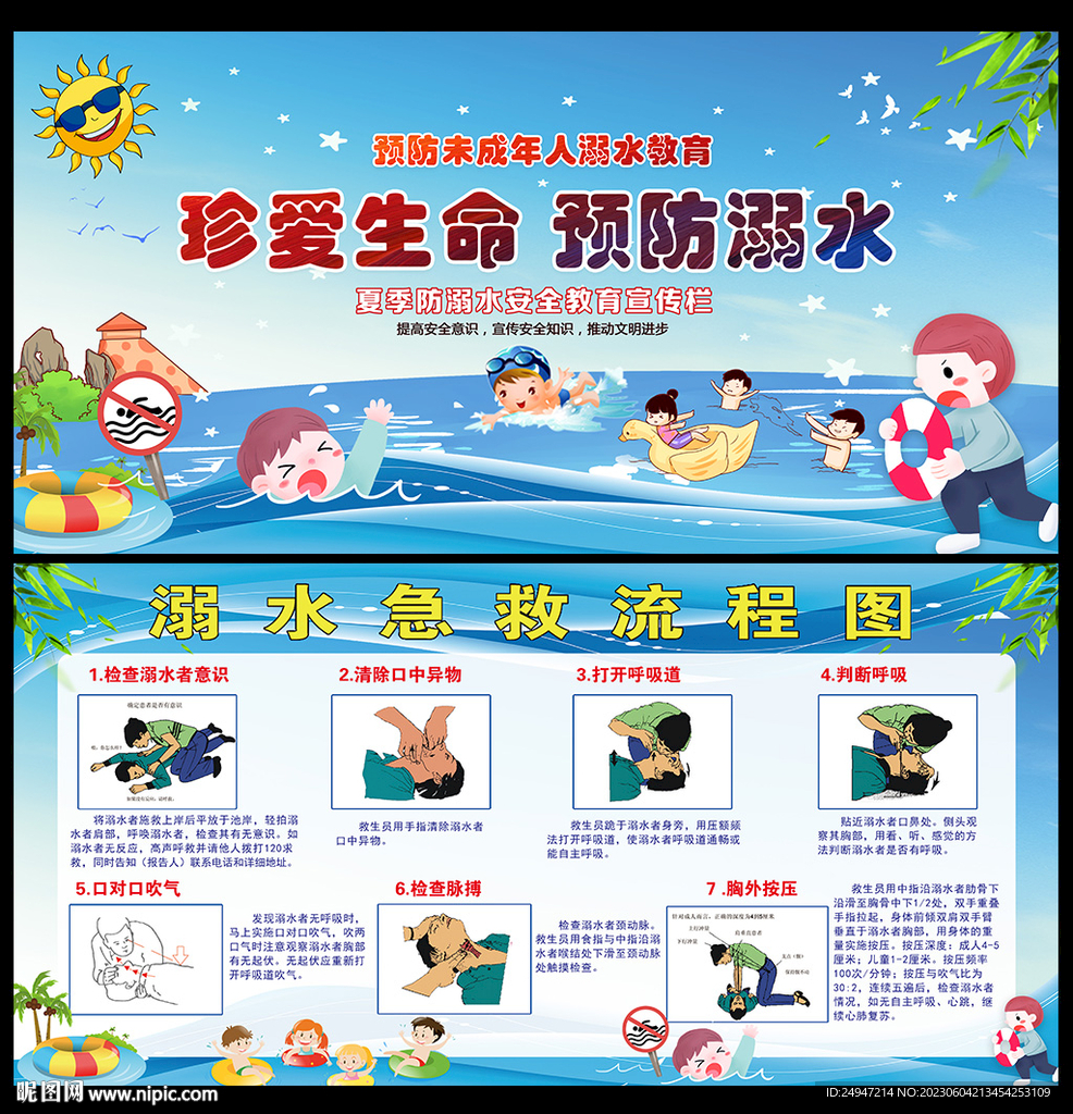 预防溺水安全宣传海报