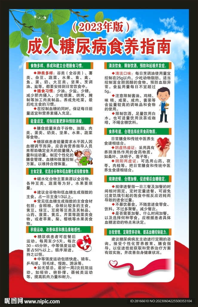 糖尿病食养指南海报