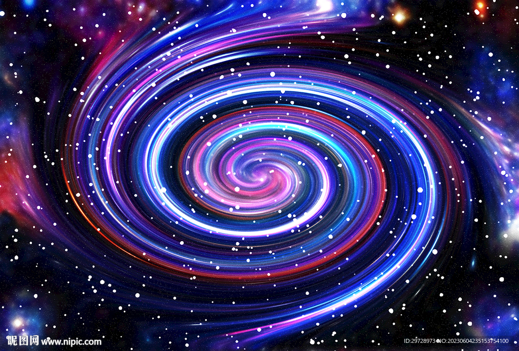 彩色唯美动感旋涡星空