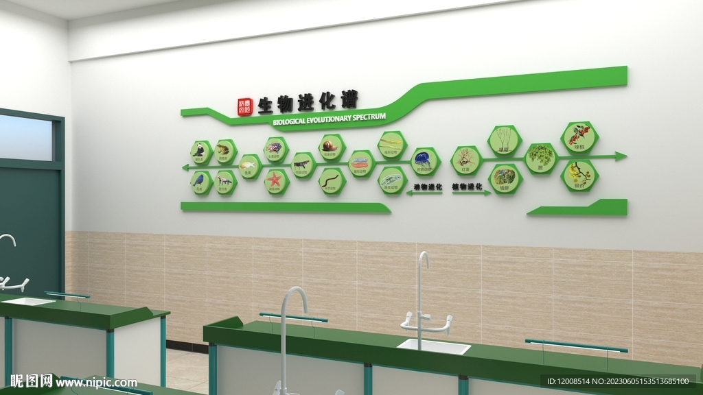 生物实验室文化墙.