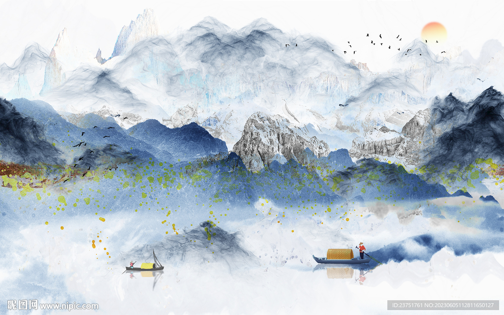 新中式山水图