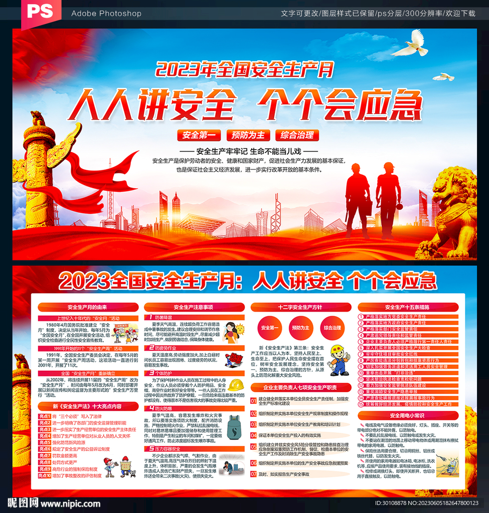 安全生产活动海报