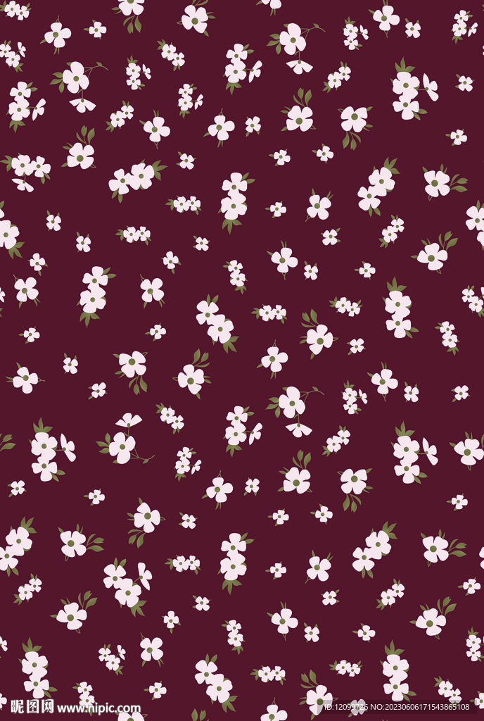 手绘小碎花乱花