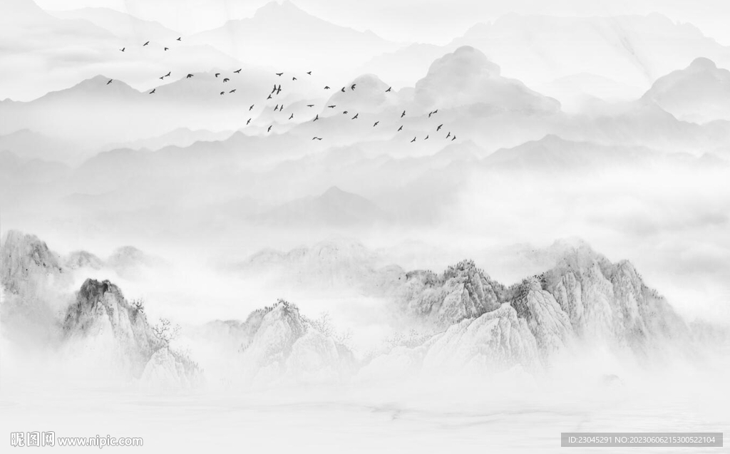 简约新中式背景墙