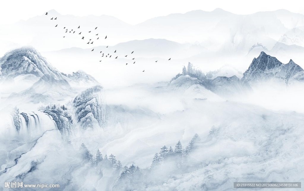 山水背景墙