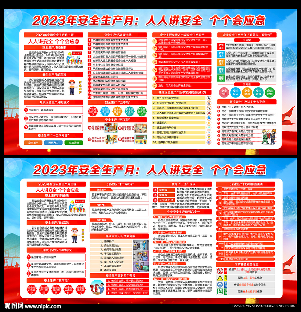 2023年全国安全月展板宣传栏