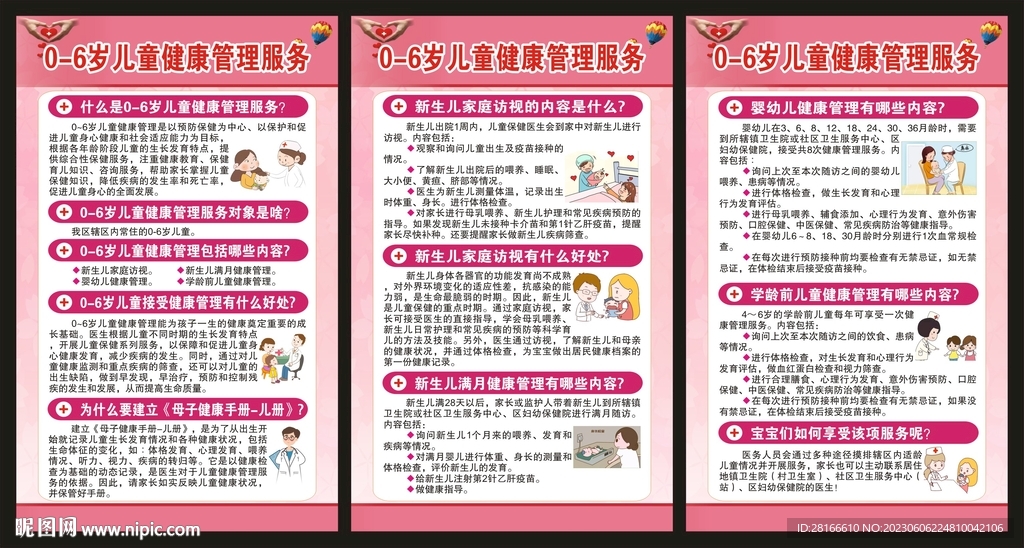 0-6岁儿童健康管理海报