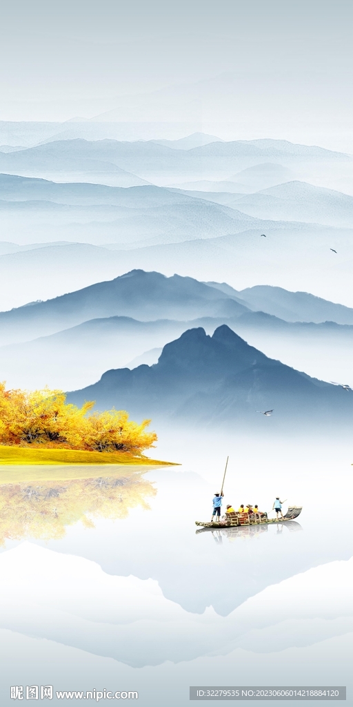 意境 中式背景玄关 tIf分层