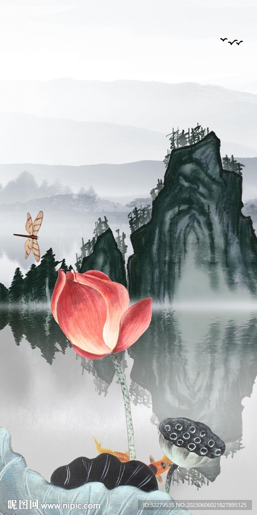 大气 中式背景玄关 tIf分层