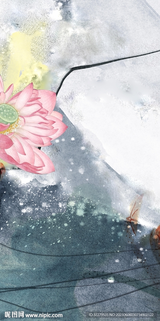 花朵 大气高雅玄关 tIf分层