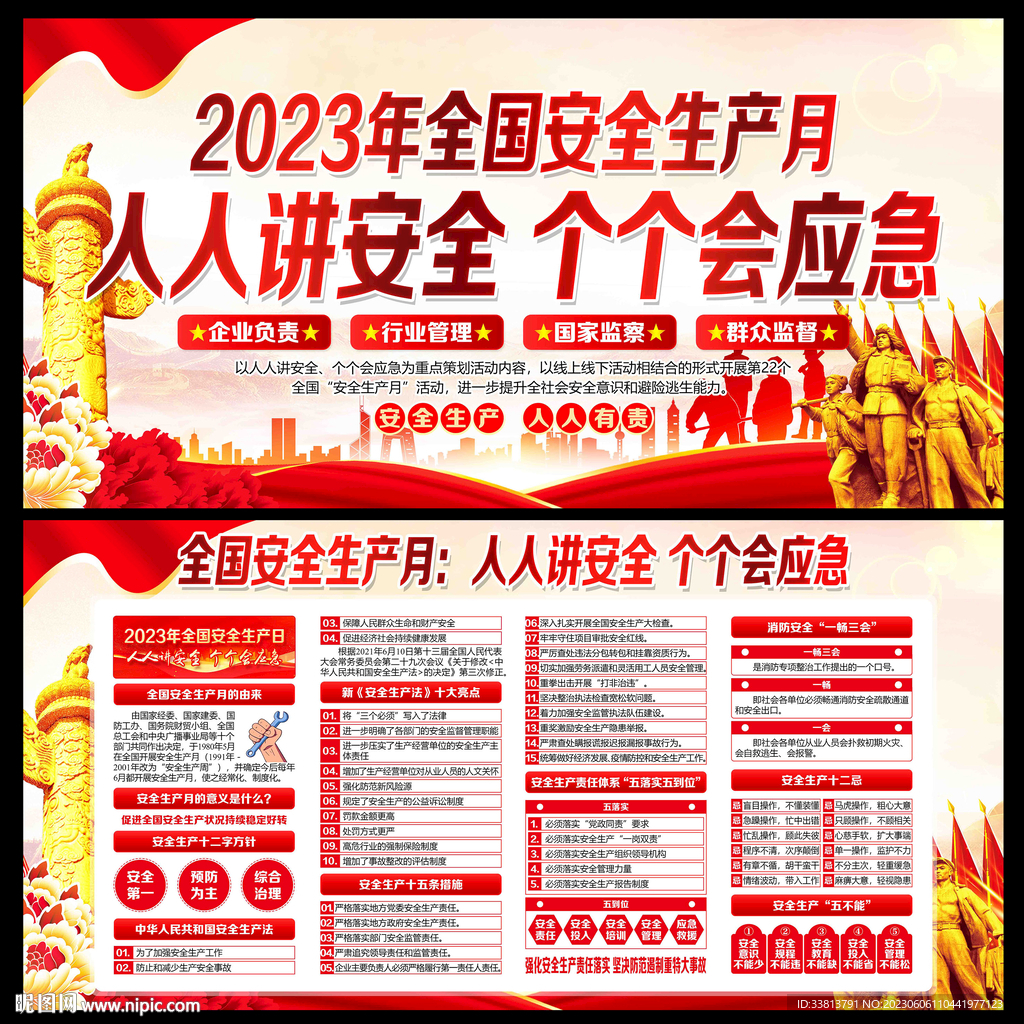2023年安全月展板