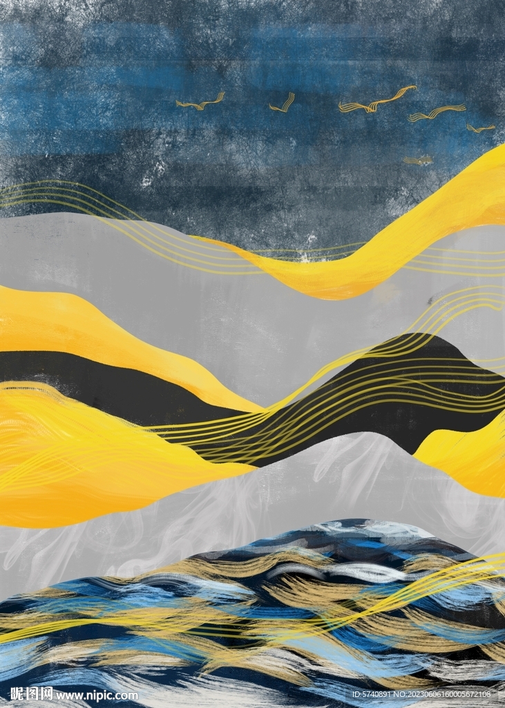 抽象风景油画
