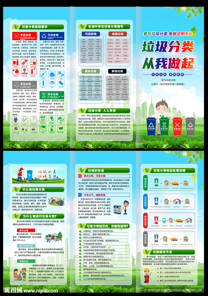 垃圾分类三折页