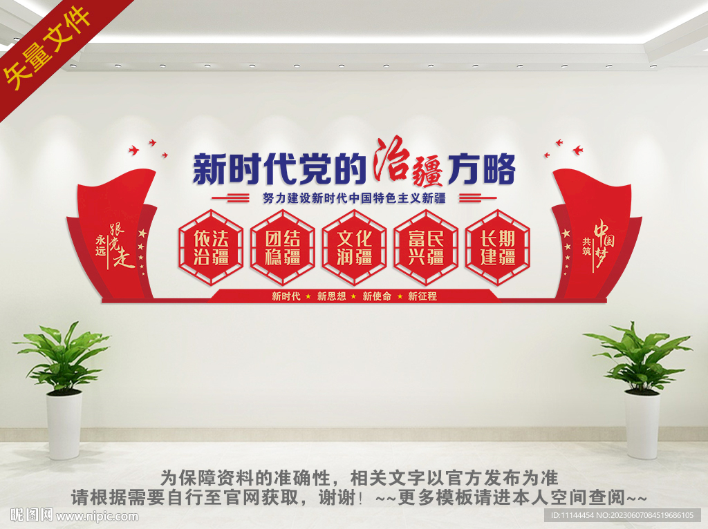 党的治疆方略背景墙