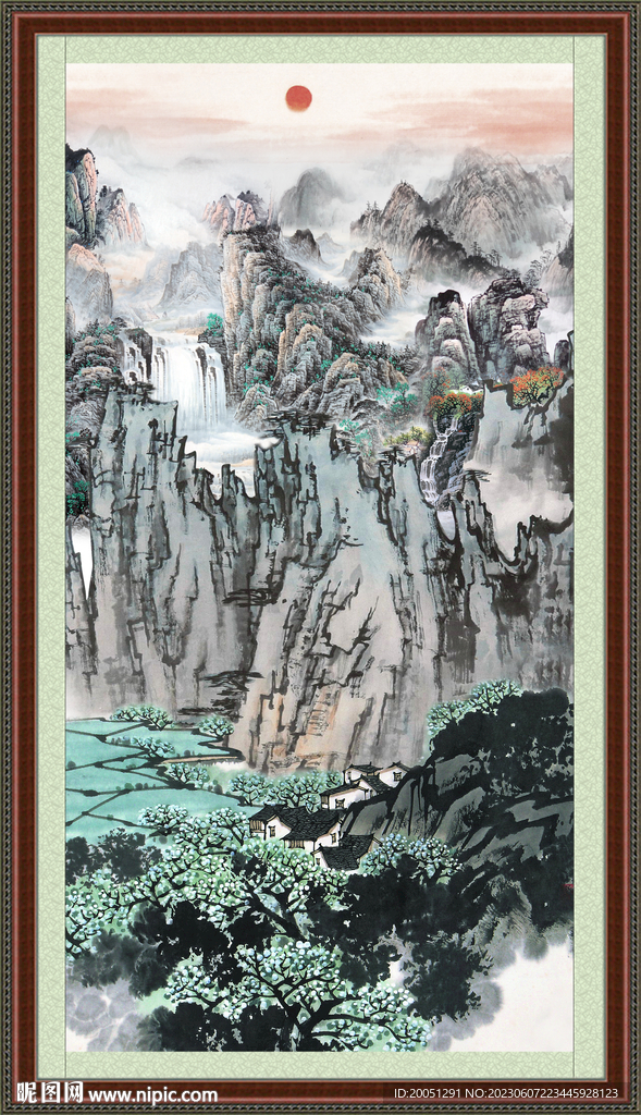 中堂画山水 