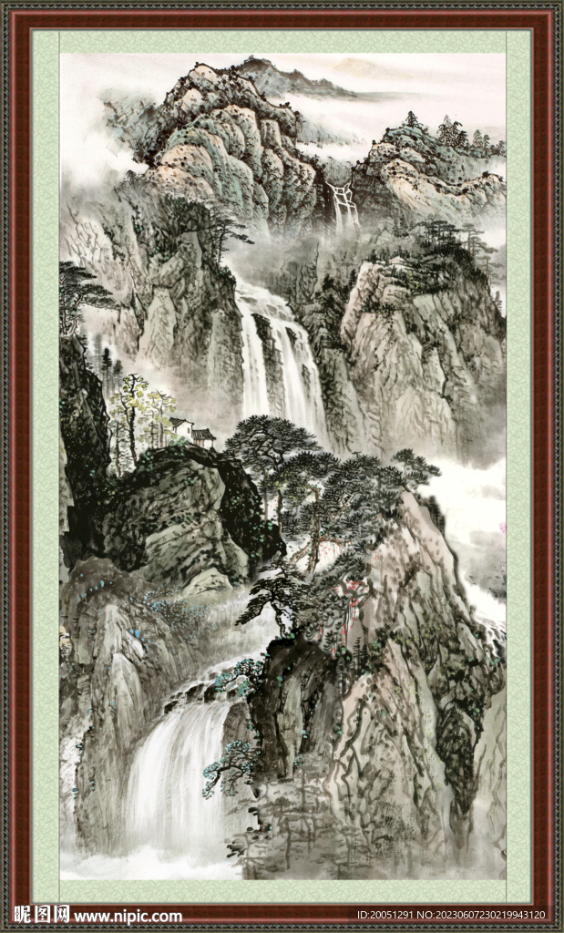巨幅山水国画 