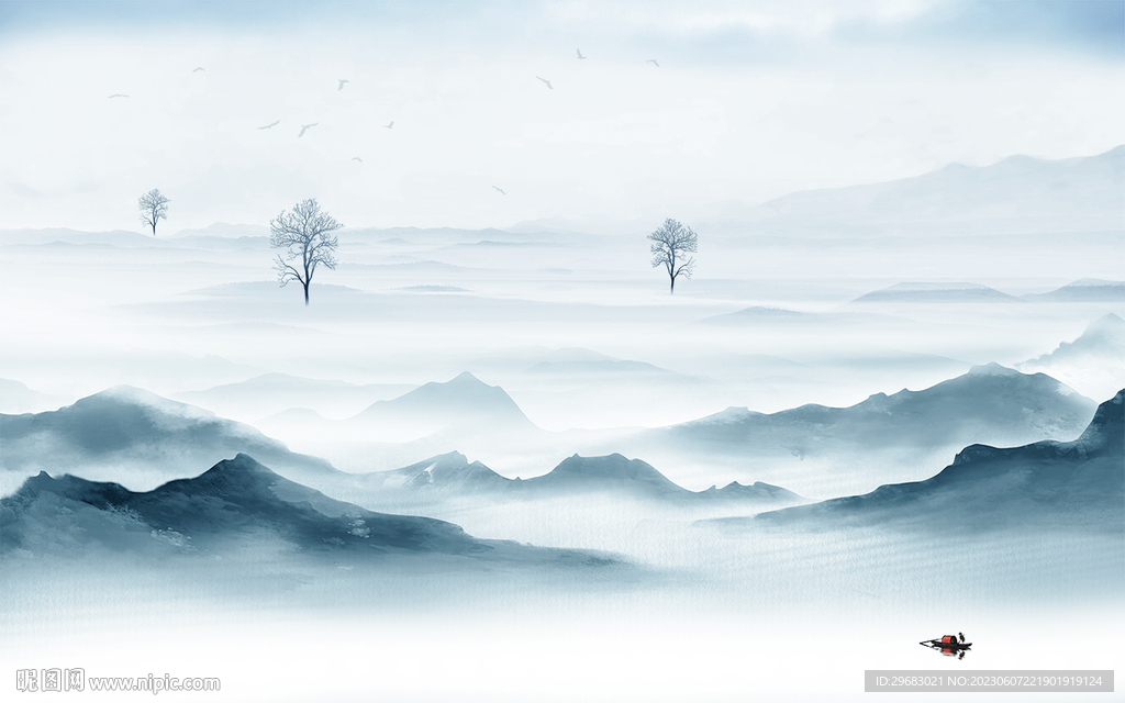 新款 新传高端山水 TIF分层